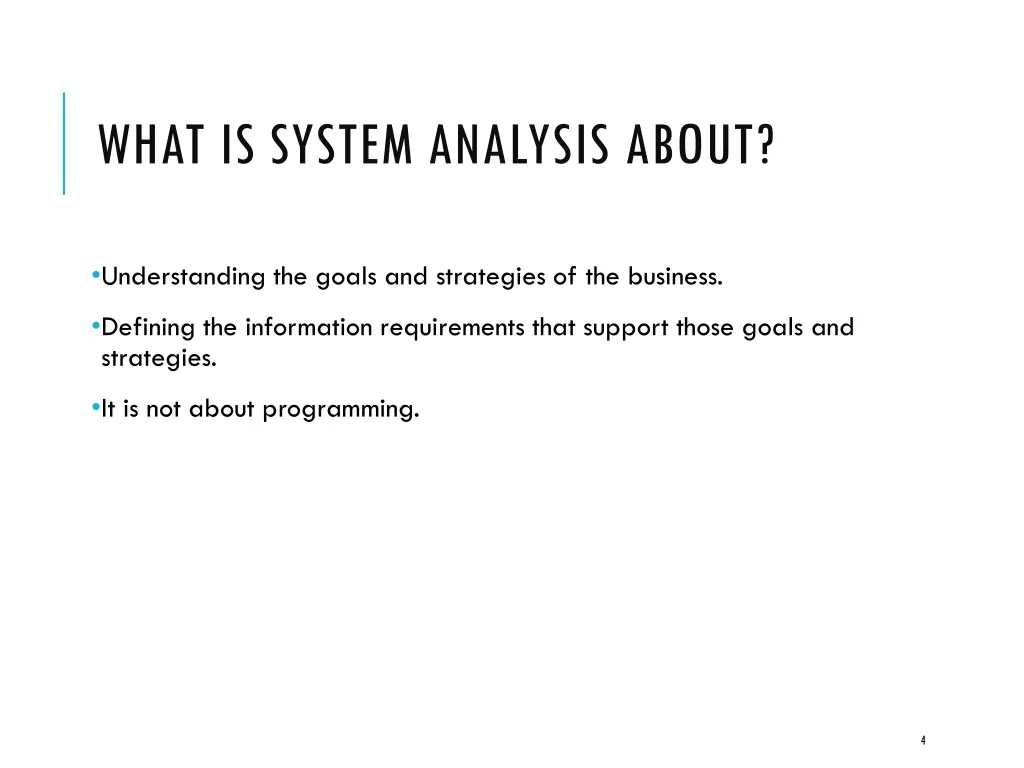 what is system analysis about