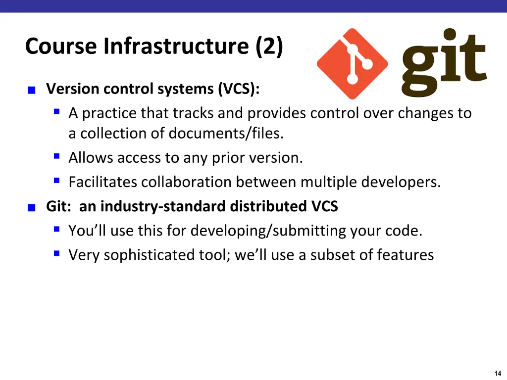 course infrastructure 2