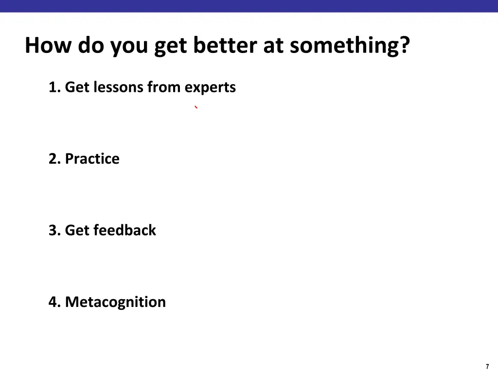 how do you get better at something