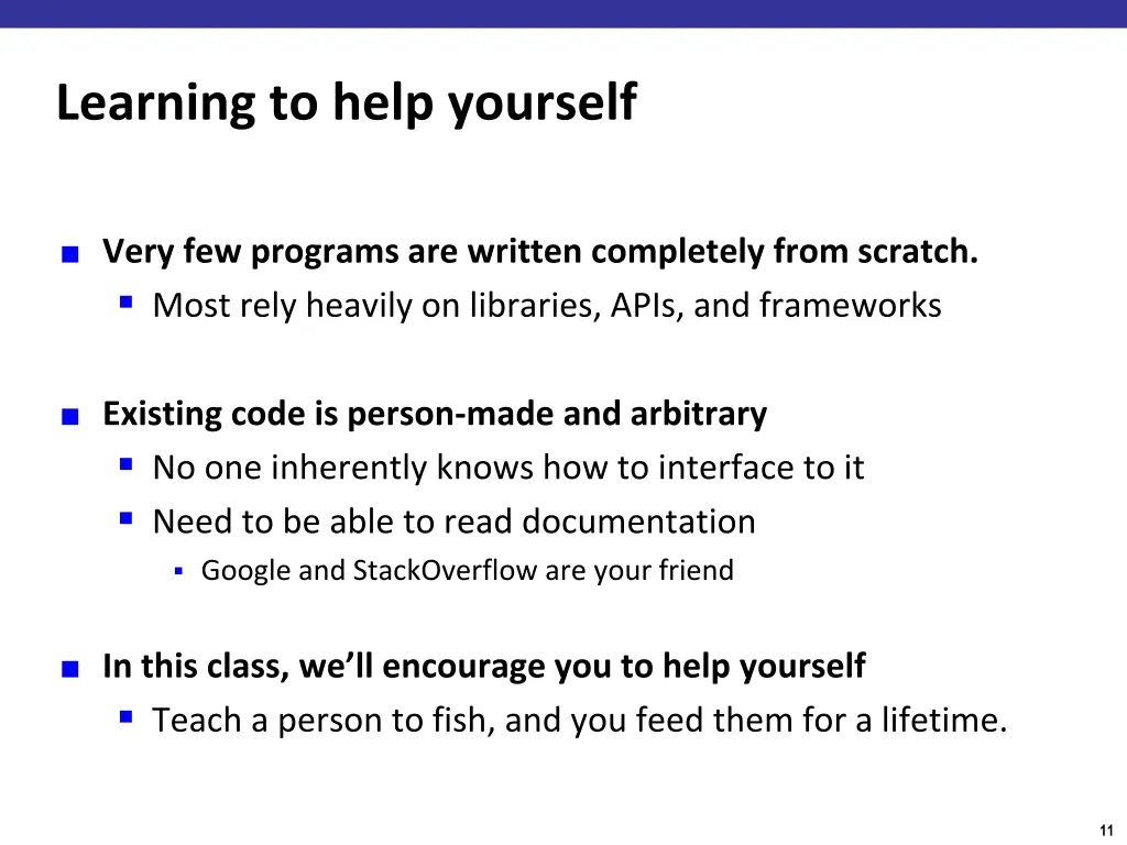 learning to help yourself