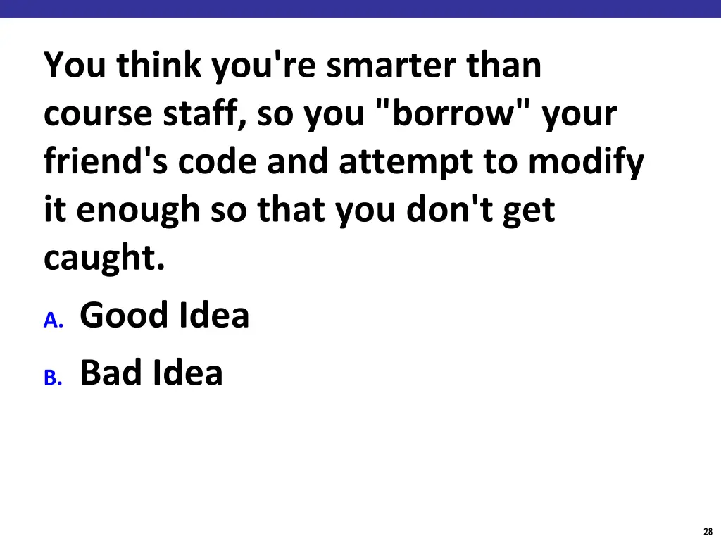 you think you re smarter than course staff
