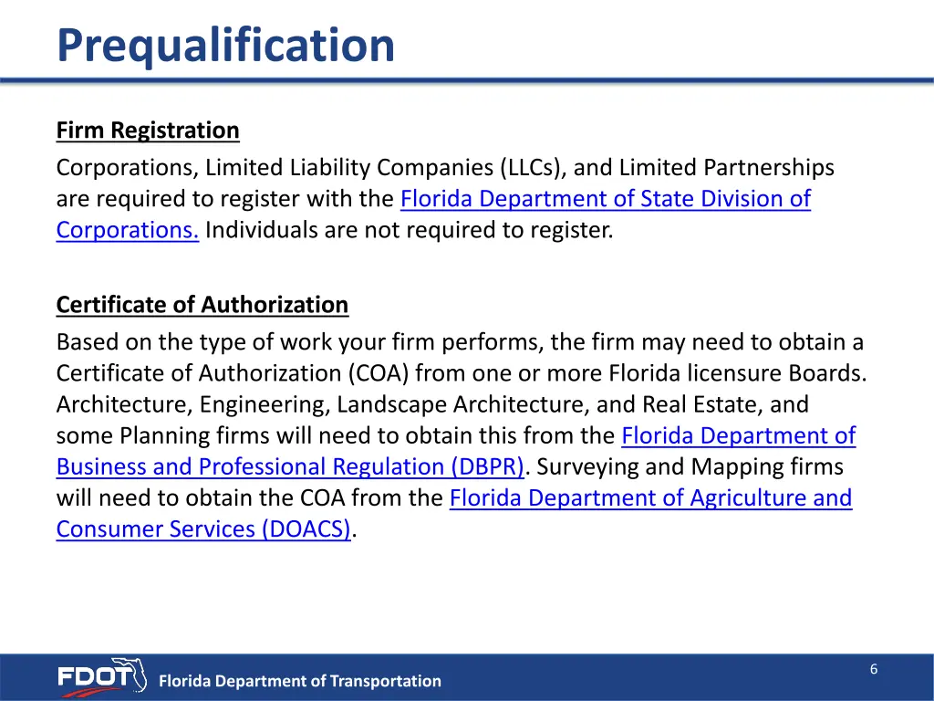 prequalification