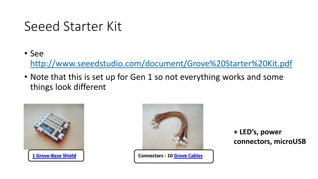 seeed starter kit