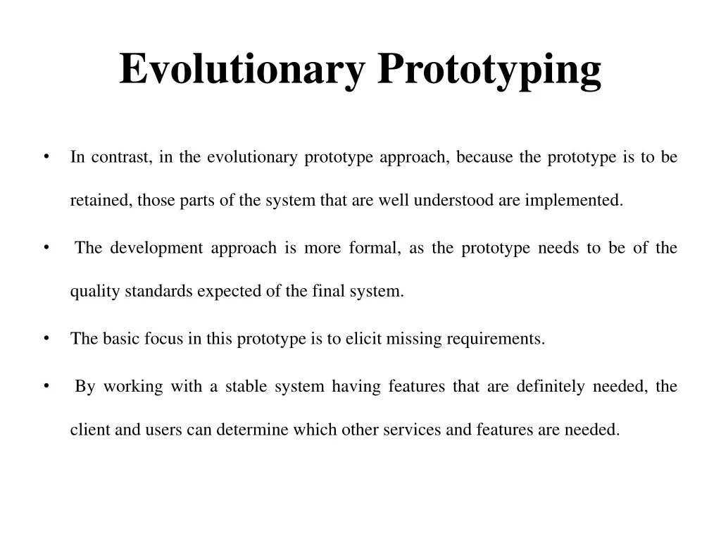 evolutionary prototyping