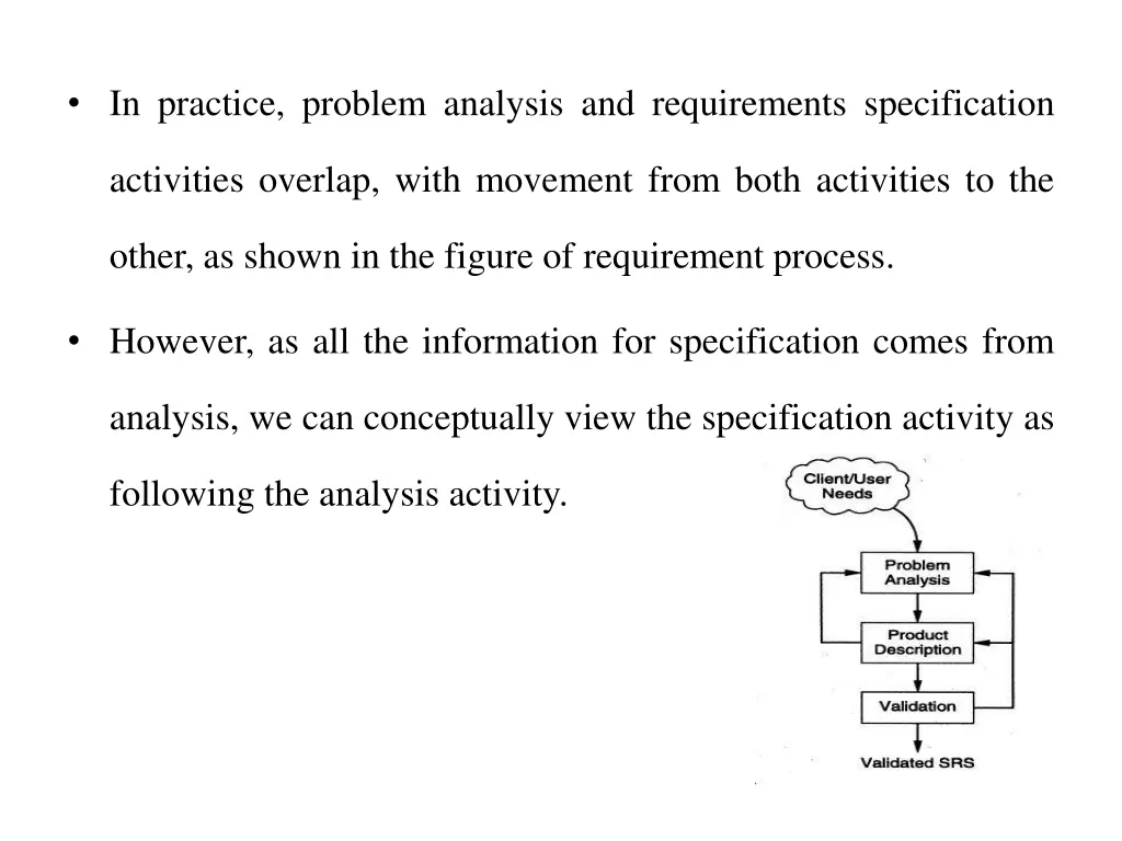 in practice problem analysis and requirements