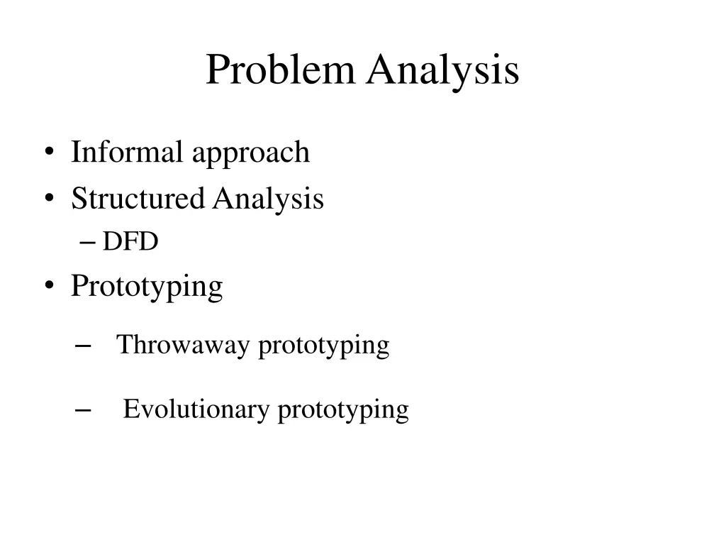 problem analysis 1