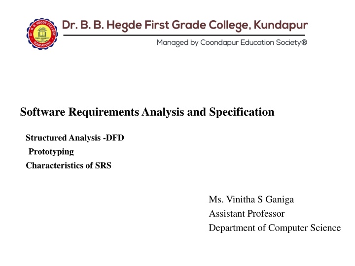 software requirements analysis and specification