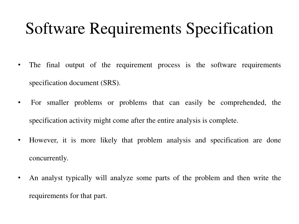software requirements specification