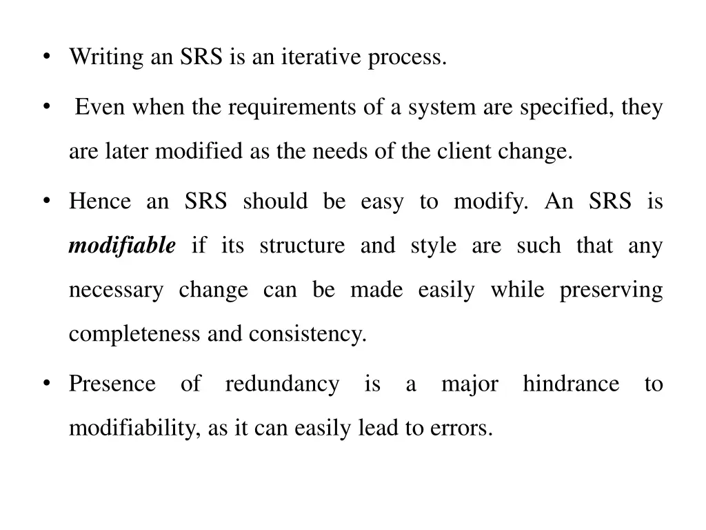 writing an srs is an iterative process
