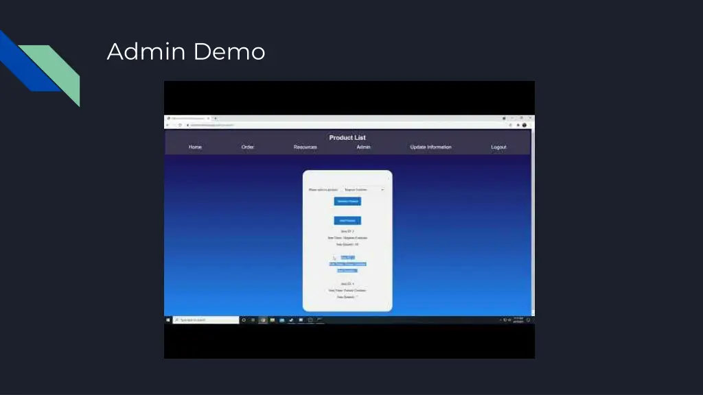 admin demo