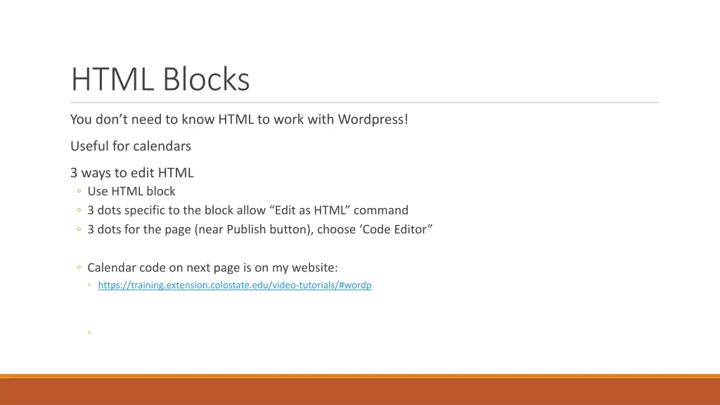 html blocks