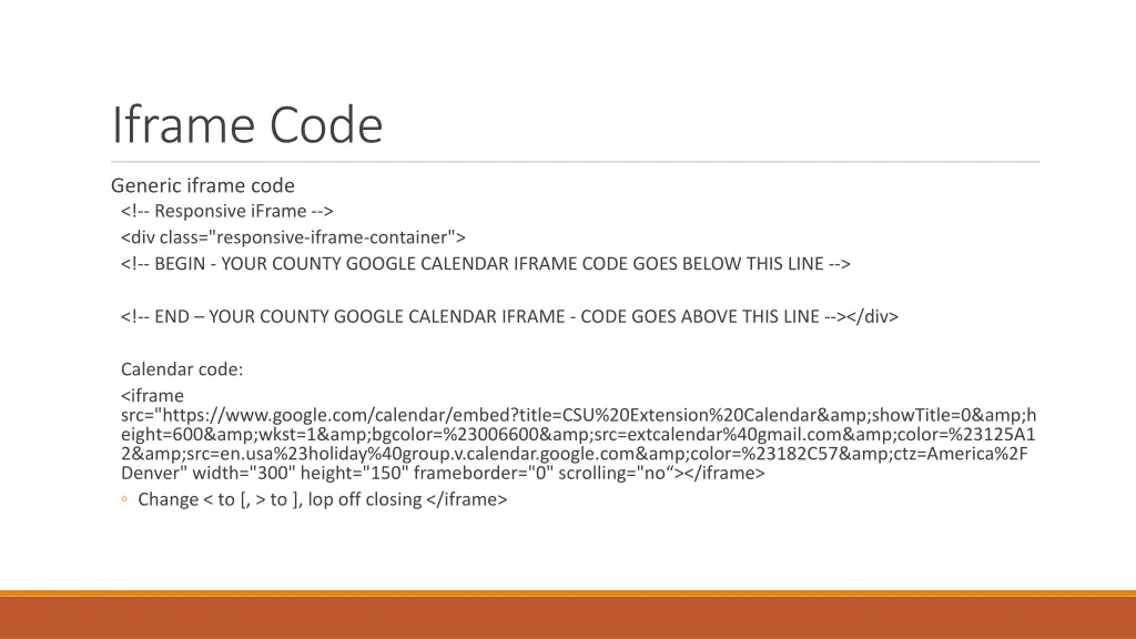 iframe code