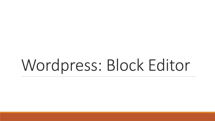 wordpress block editor