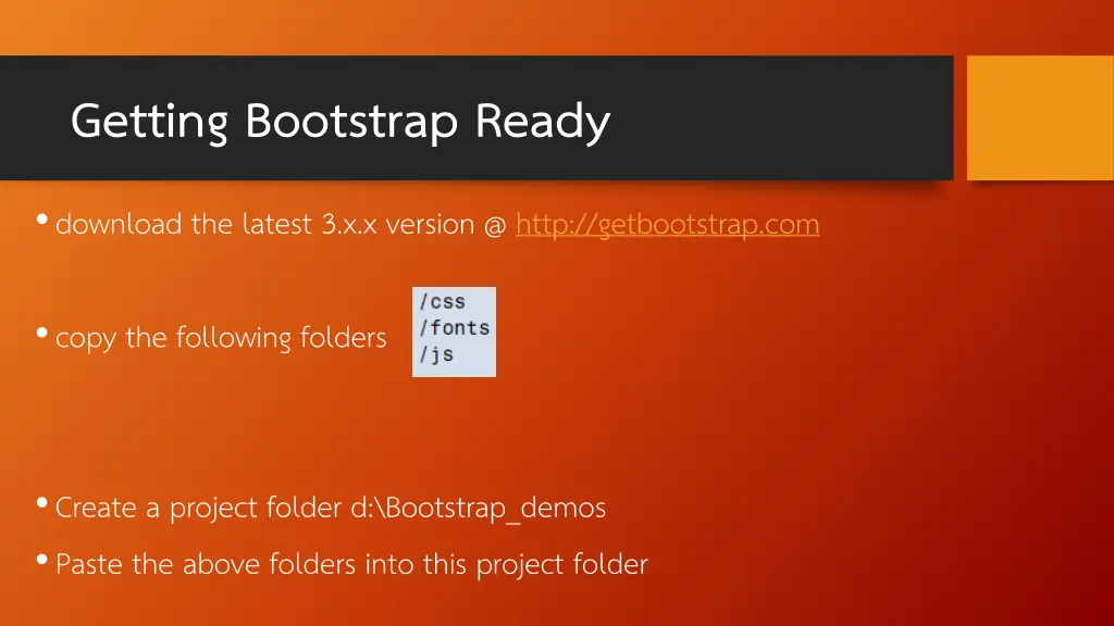 getting bootstrap ready