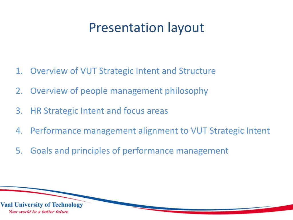 presentation layout