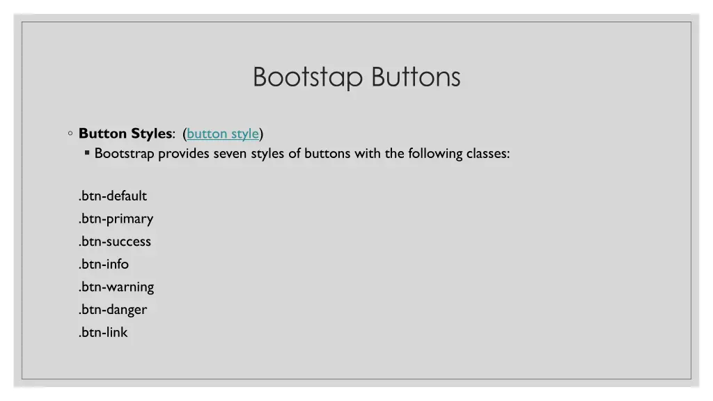 bootstap buttons