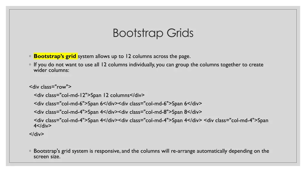 bootstrap grids