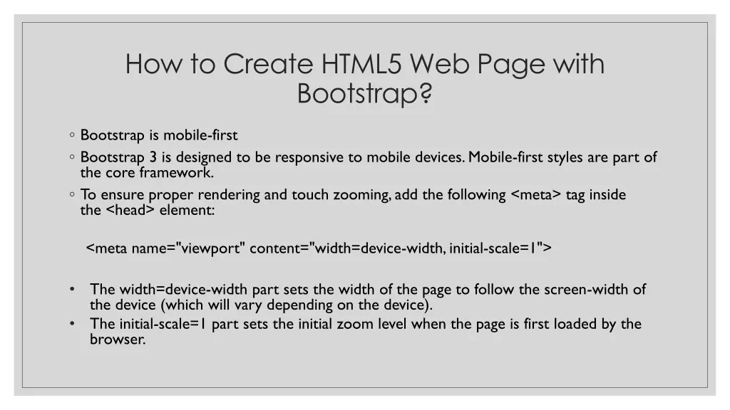 how to create html5 web page with bootstrap 1