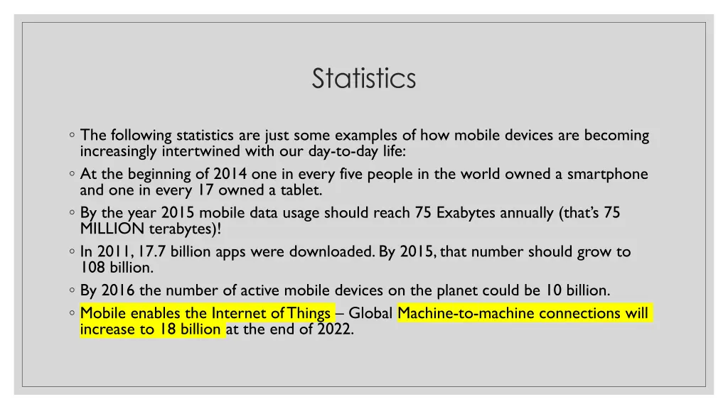 statistics
