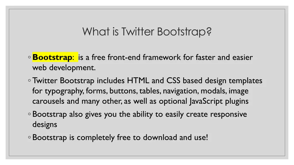 what is twitter bootstrap