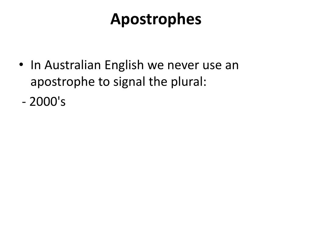 apostrophes