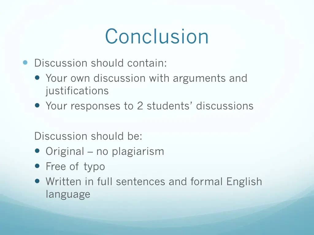 conclusion
