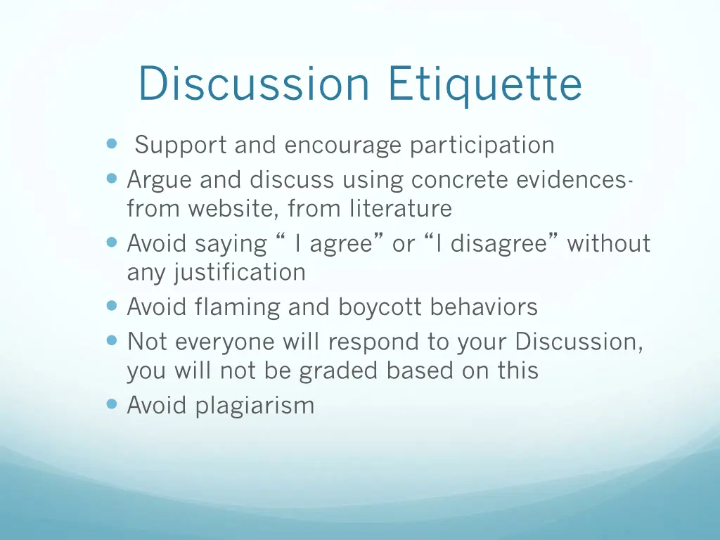 discussion etiquette