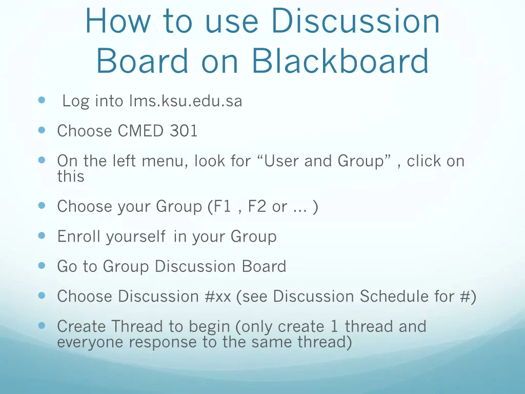 how to use discussion board on blackboard