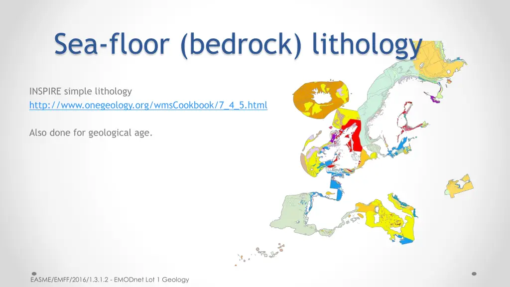 sea floor bedrock lithology