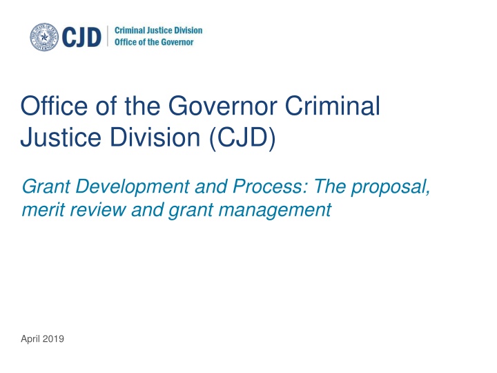 office of the governor criminal justice division