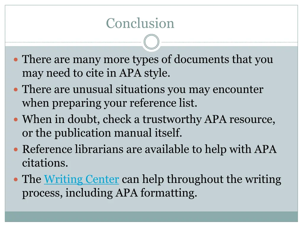 conclusion