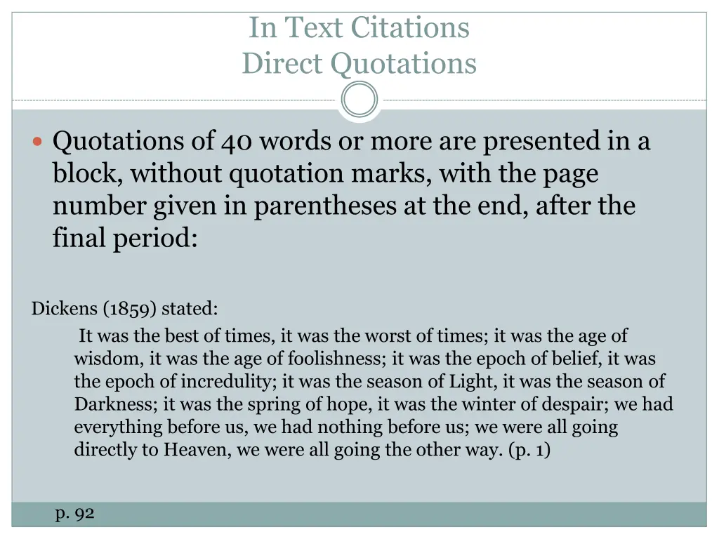 in text citations direct quotations 1