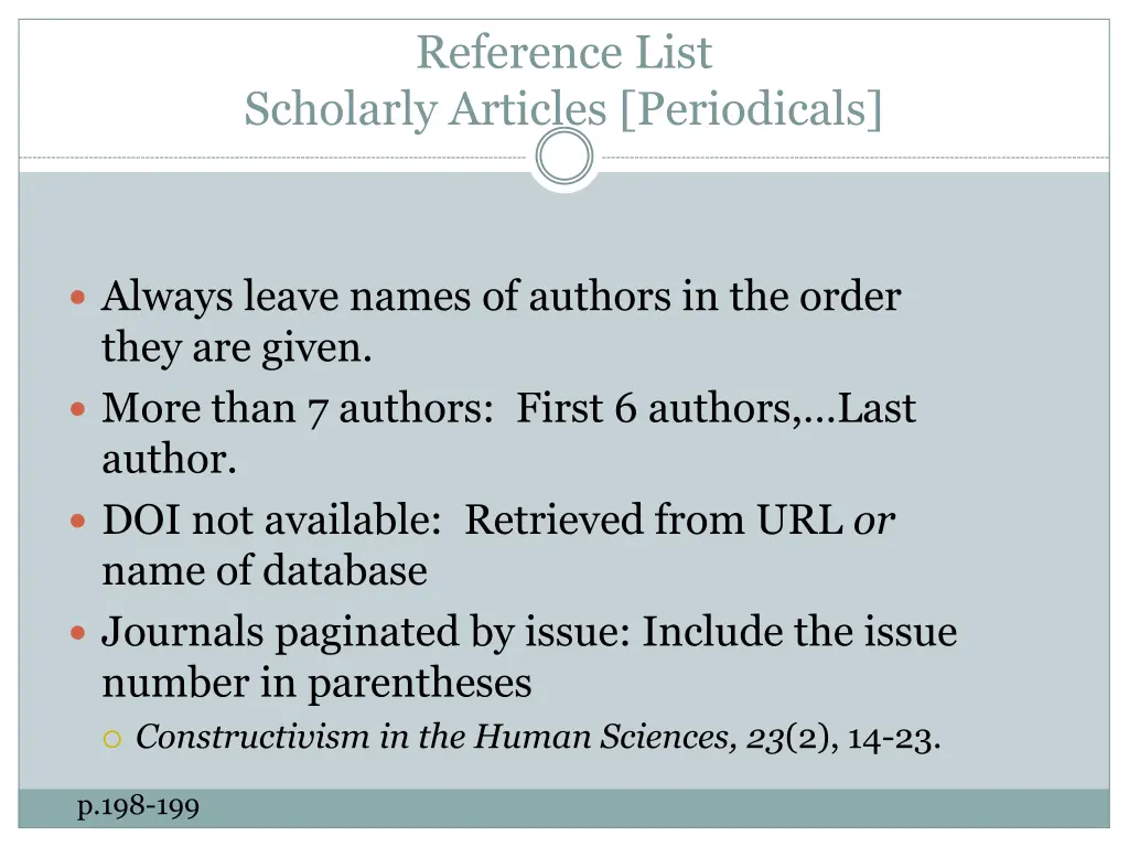 reference list 2
