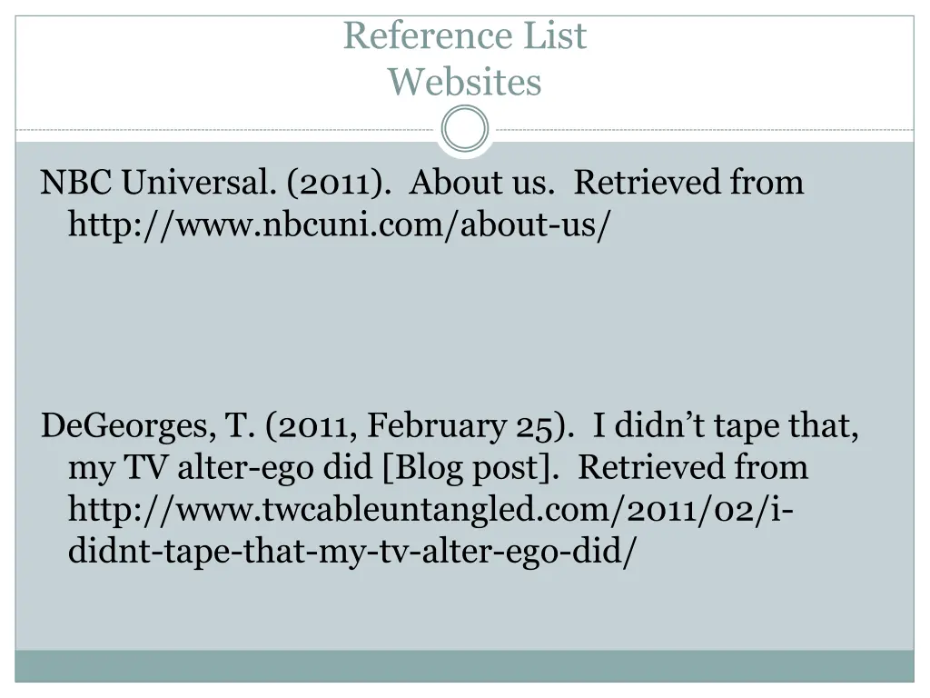 reference list websites 1
