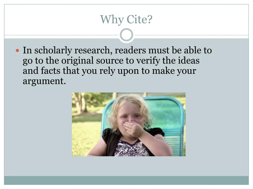 why cite