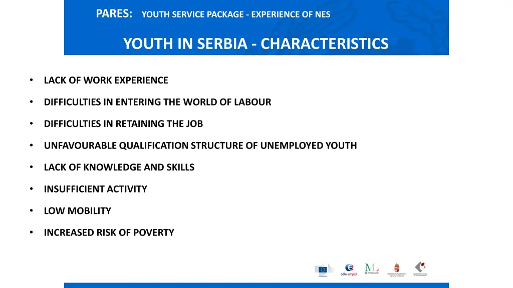 pares youth service package experience of nes 1