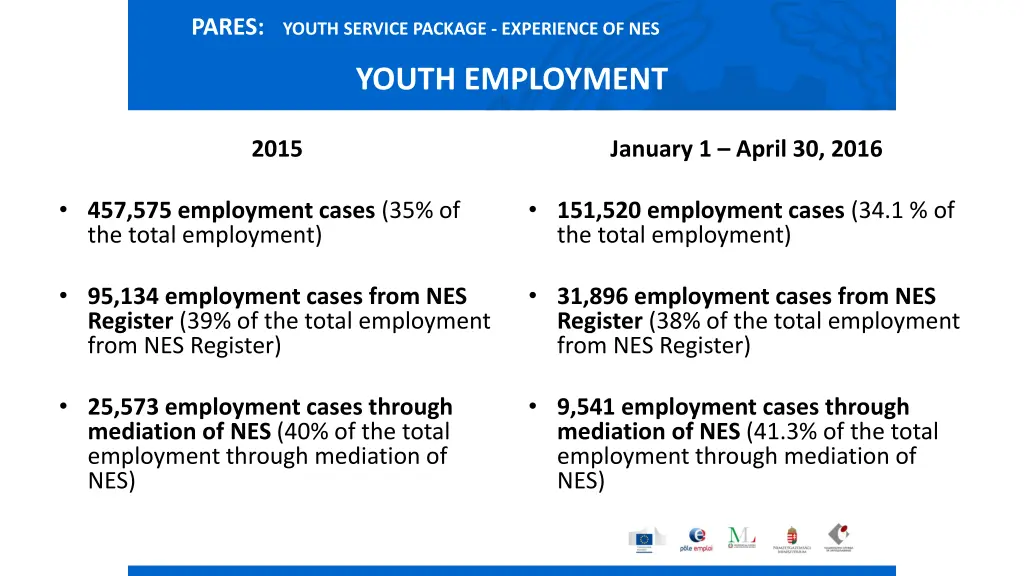 pares youth service package experience of nes 3