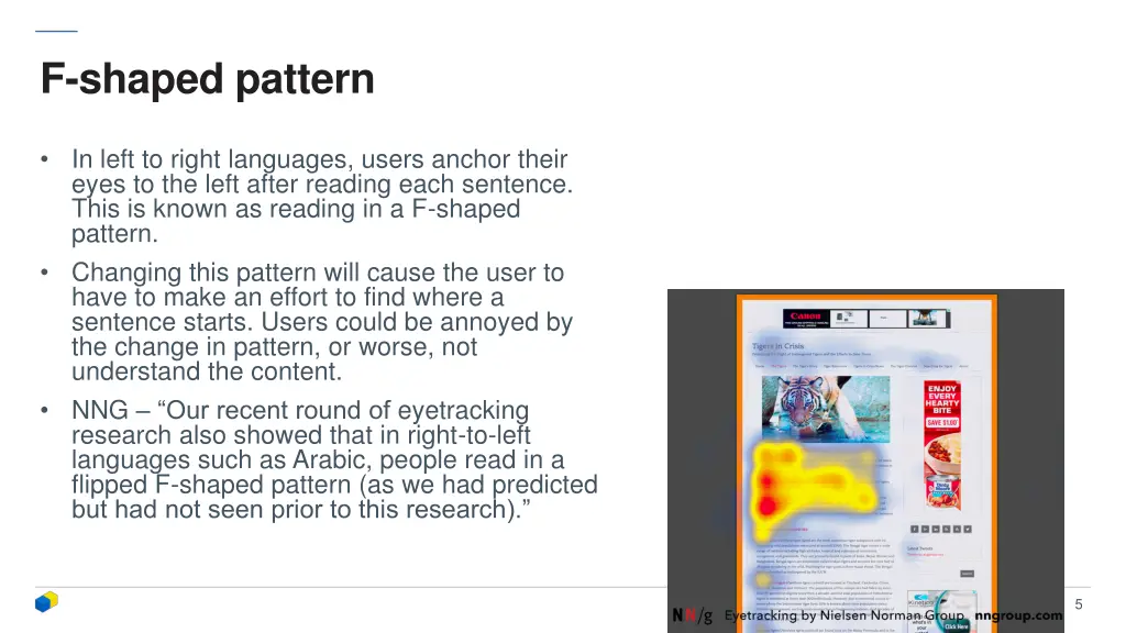 f shaped pattern