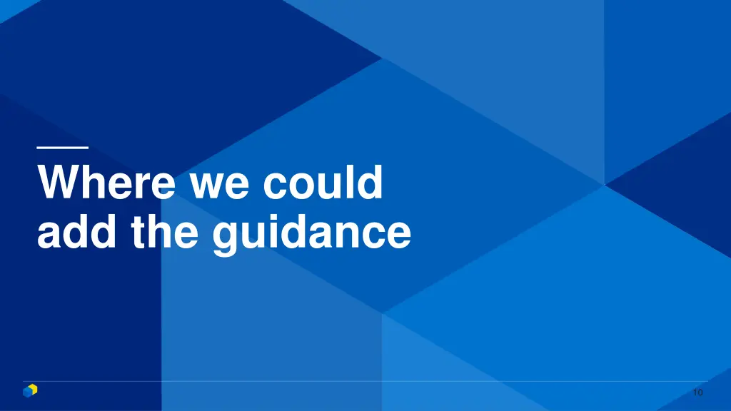 where we could add the guidance
