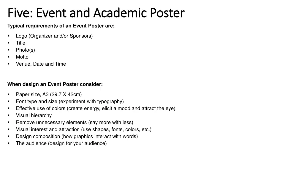 five event and academic poster five event 1