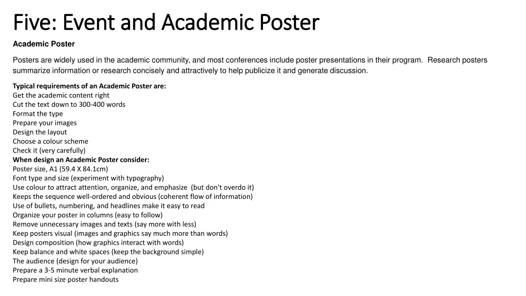 five event and academic poster five event 2