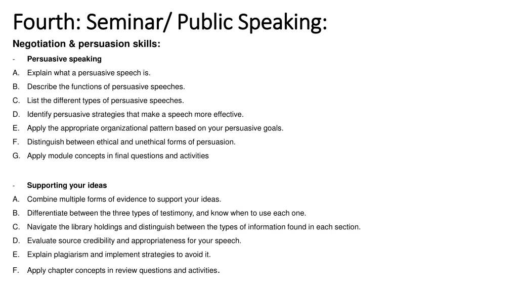 fourth seminar public speaking fourth seminar 2