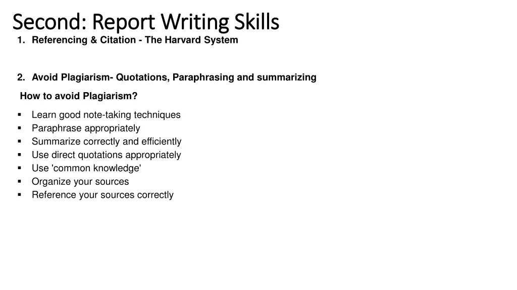 second report writing skills second report 2