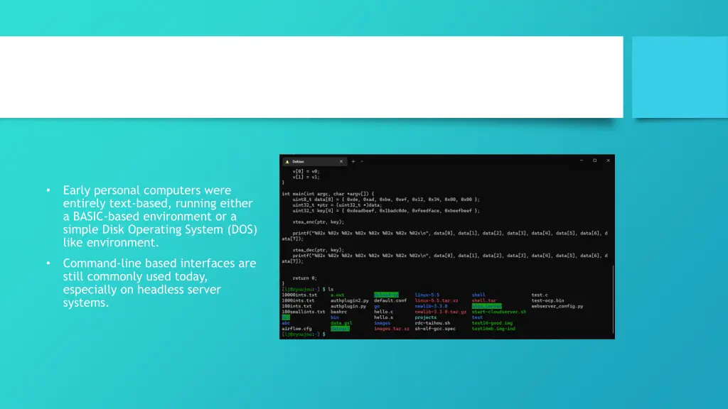 text based interfaces