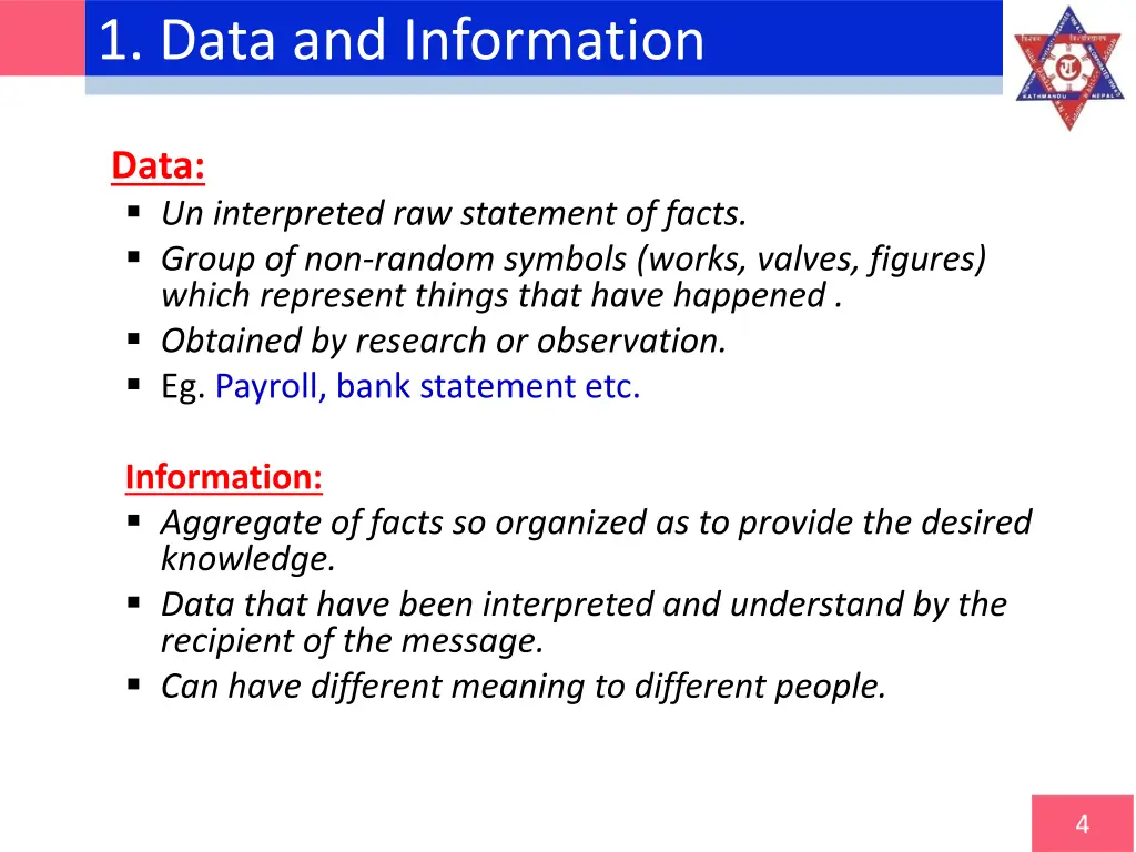 1 data and information