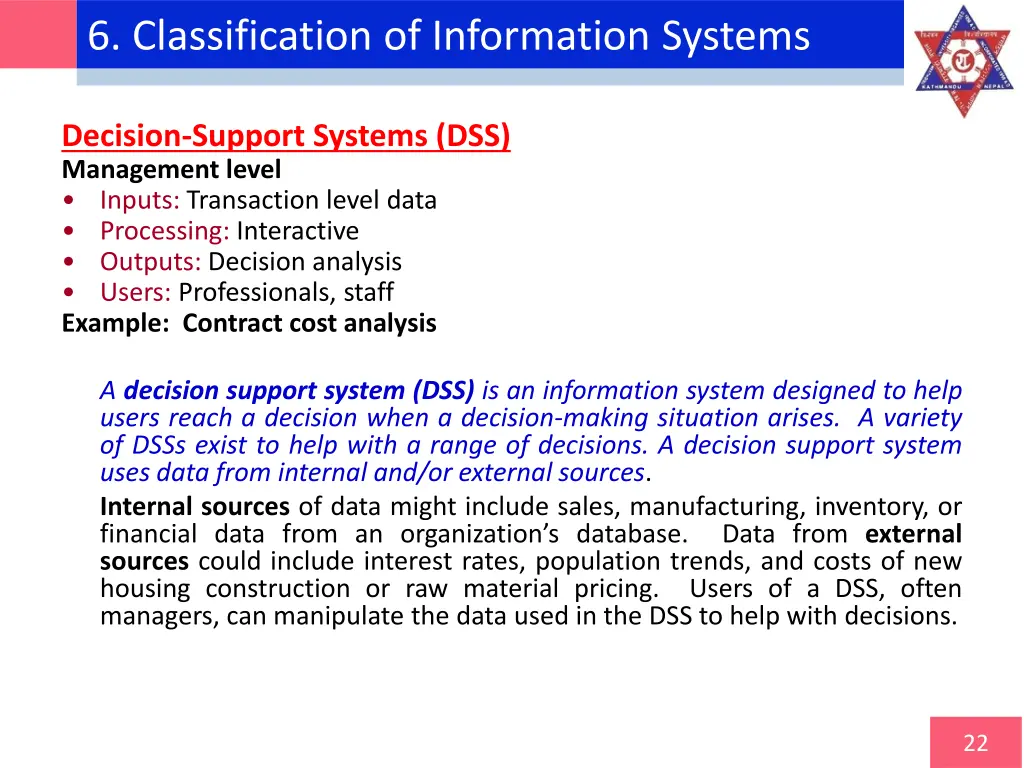 6 classification of information systems 5