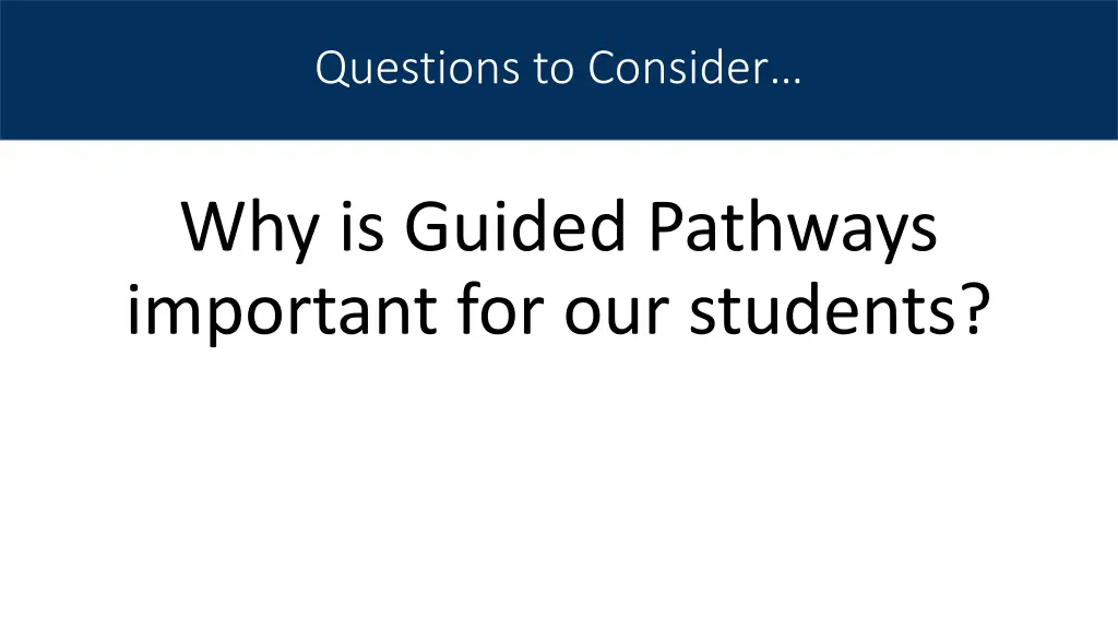 questions to consider