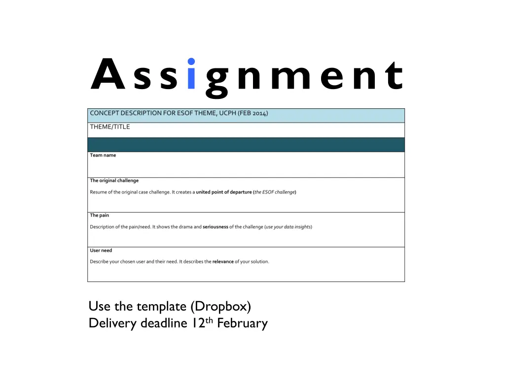 assignment