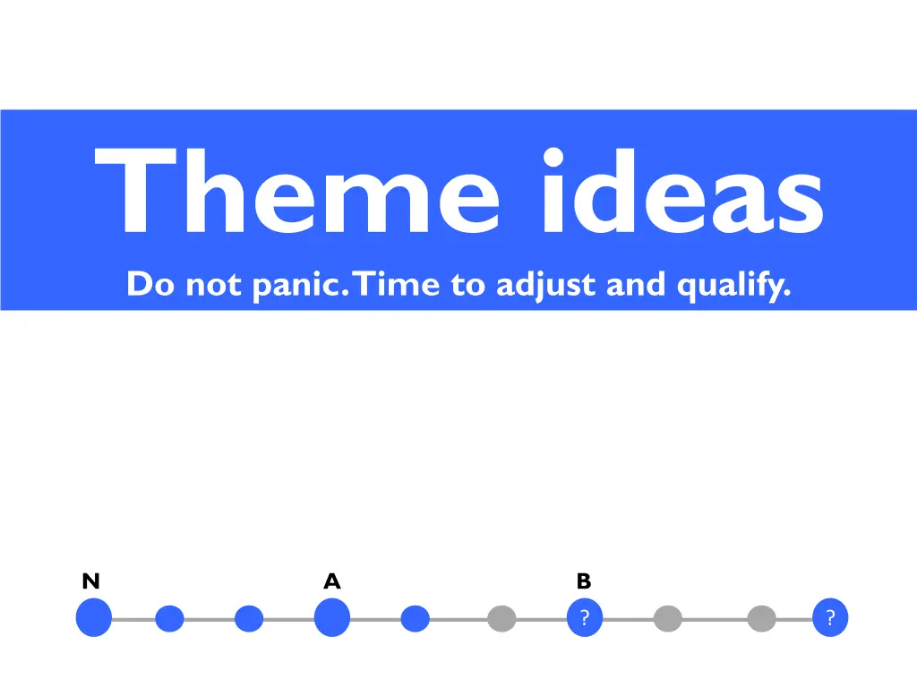 theme ideas do not panic time to adjust