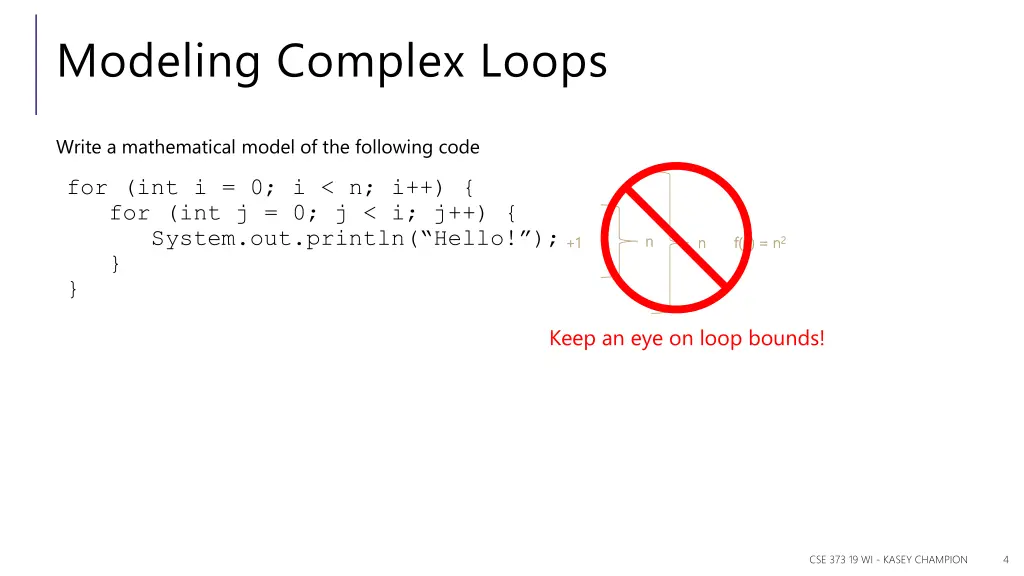 modeling complex loops